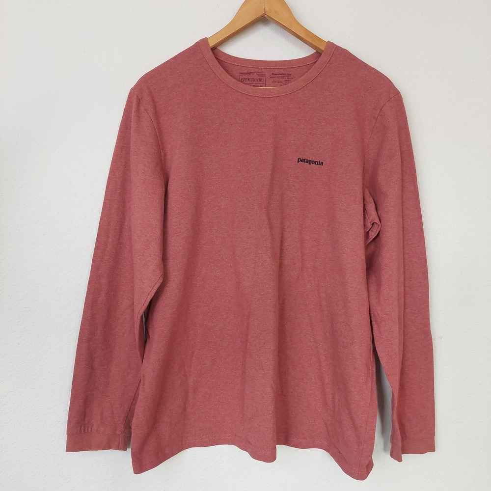 Patagonia Responsibili-Tee Long Sleeve Logo Shirt Regular Fit Men's XL